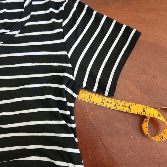 Market & Spruce Open Back Dress Black/White Striped Size Small - Picture 7 of 10